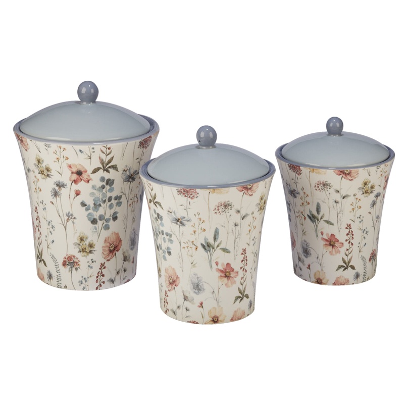 Certified International Country Weekend 3 Piece Kitchen Canister Set