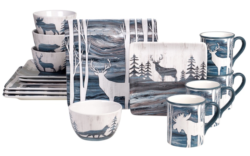 Certified International Fluidity Lodge 16Pc Dinnerware Set