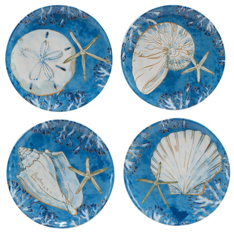 Certified International Playa Shells Set Of 4 Dinner Plate