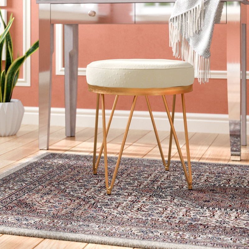 Glam Hairpin Leg Stool
