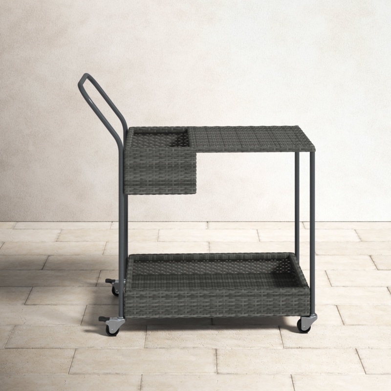 Chambord Bar Cart with Aluminum Frame