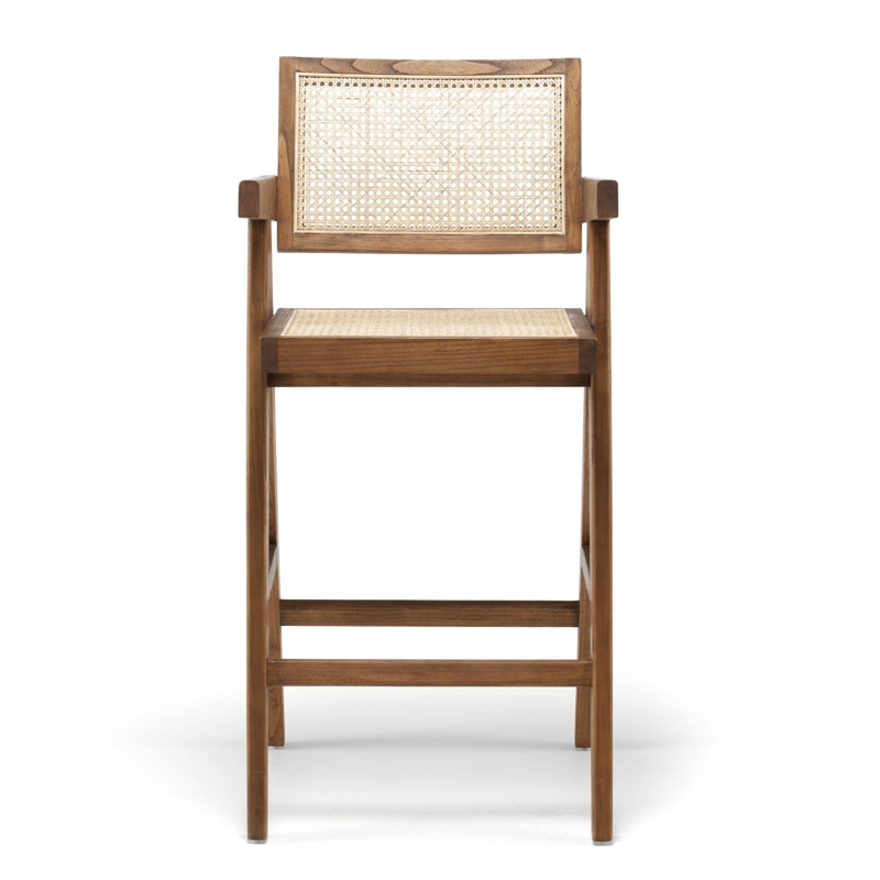 Authentic Cane Bar-Height Stool