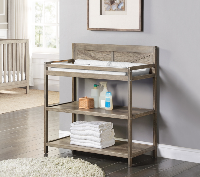 Barnside Changing Table with Storage Shelves