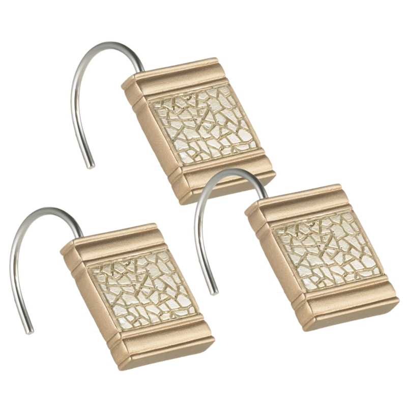 Crack Glass Design Bath Curtain Hooks