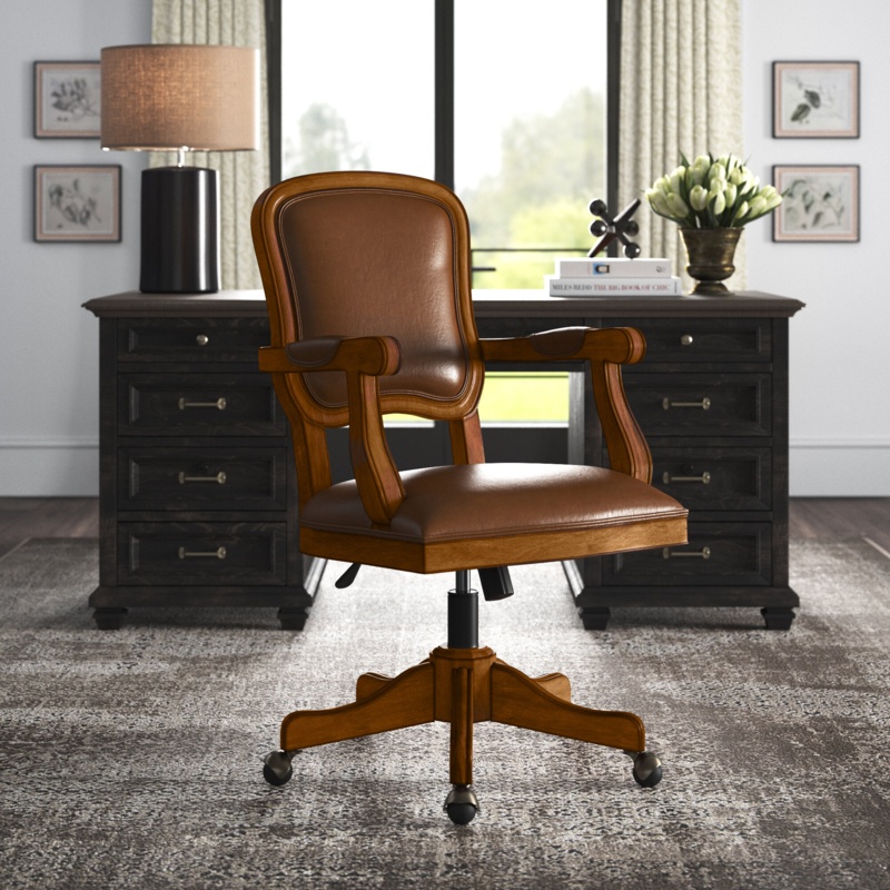 Charles Vintage Faux Leather Executive Chair