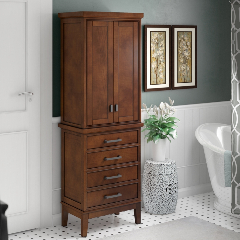 Shaker-Style Linen Tower with Drawers