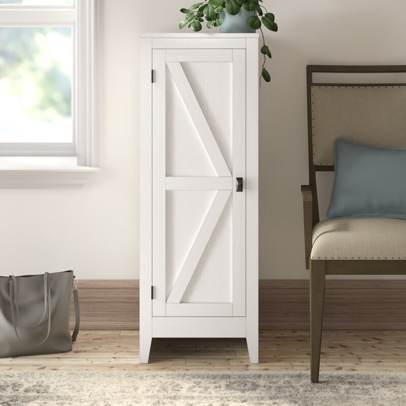 Charming rustic slim cabinet with doors