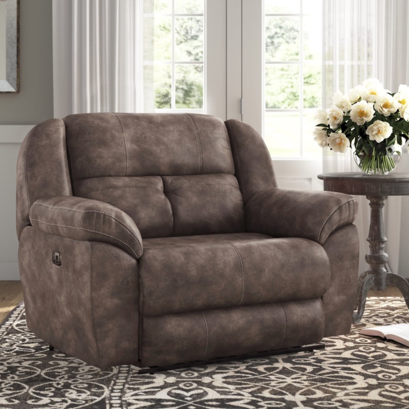 Chavers Upholstered Power Recliner with Power Adjustable Headrest