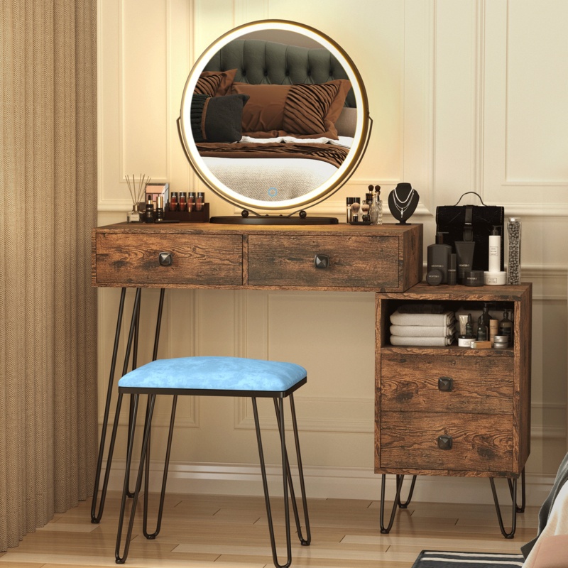 Cheneyville Vanity Set with Stool and Mirror