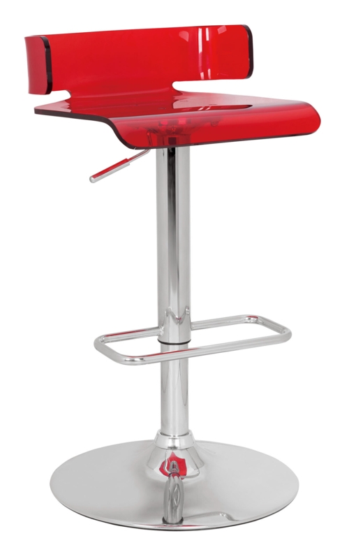 Clear Acrylic Adjustable Swivel Bar Stool