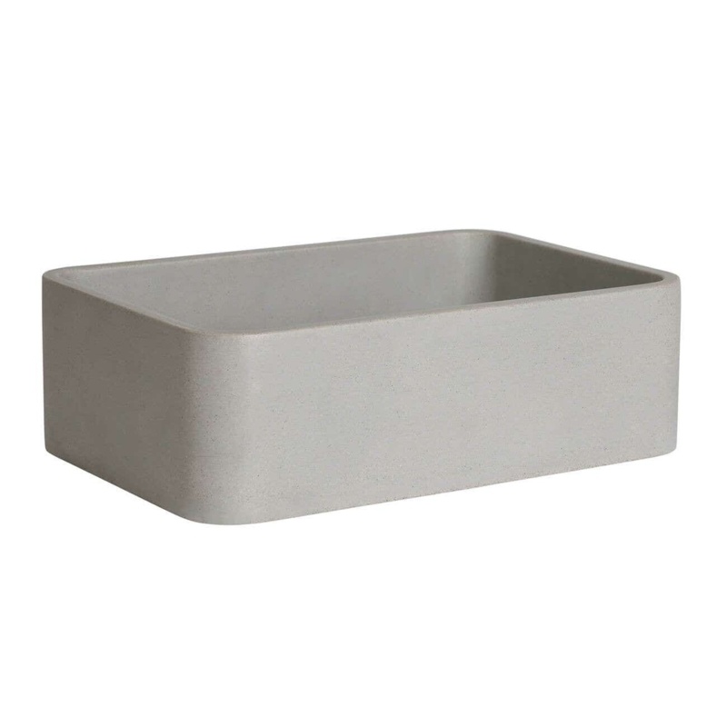 Chevington 11.13'' Concrete Rectangular Vessel Bathroom Sink