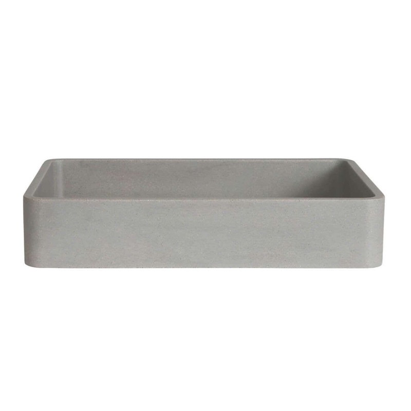 Chevington 12.88'' Concrete Rectangular Vessel Bathroom Sink