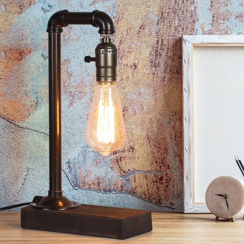 Vintage Bronze Water Pipe Table Lamp