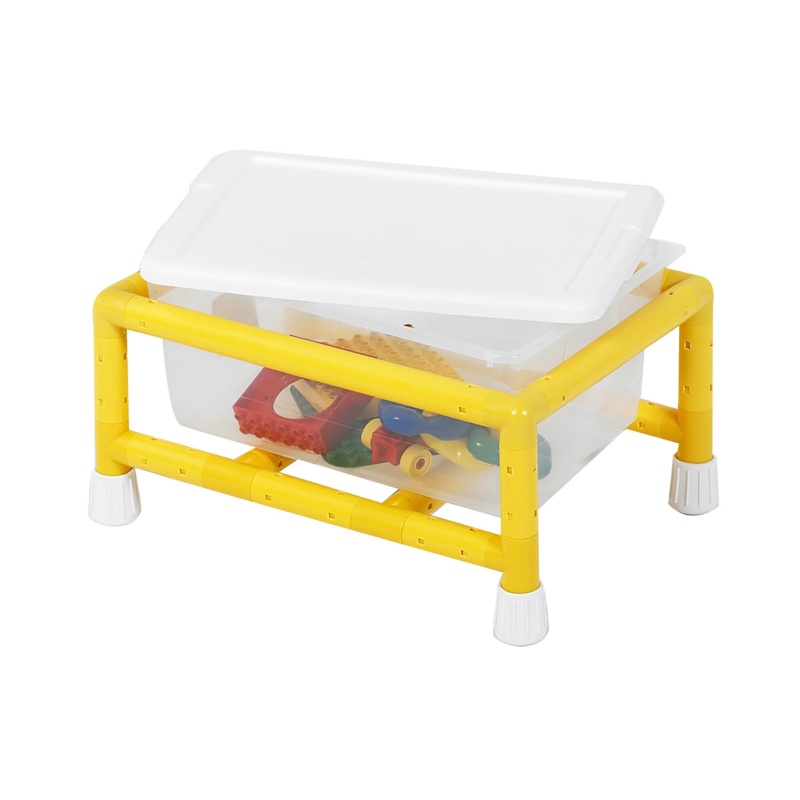 Children's Factory Discovery 18" x 11" Plastic Rectangular Yellow Sand And Water Table with Cover