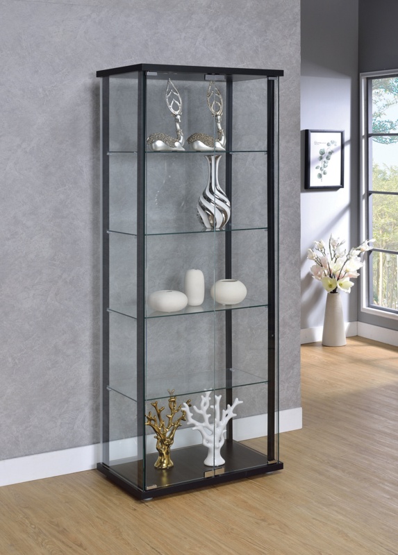 Chinaza 23.75'' Wide Solid Wood Curio Cabinet