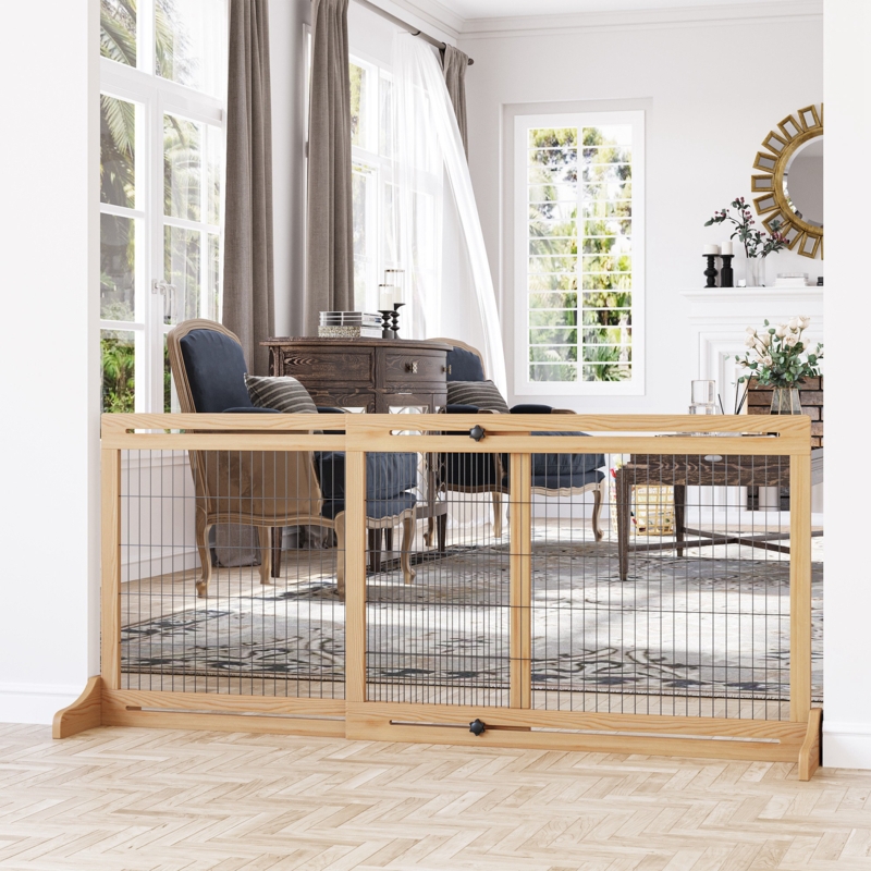Freestanding Wooden Pet Gate