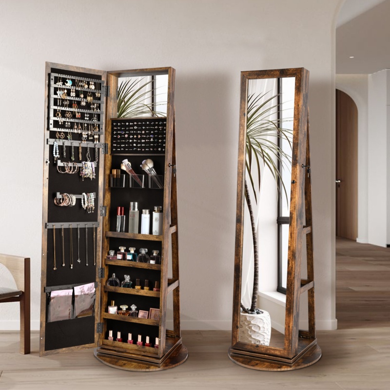 Chrisney 21.6'' Wide Jewelry Armoire with Mirror