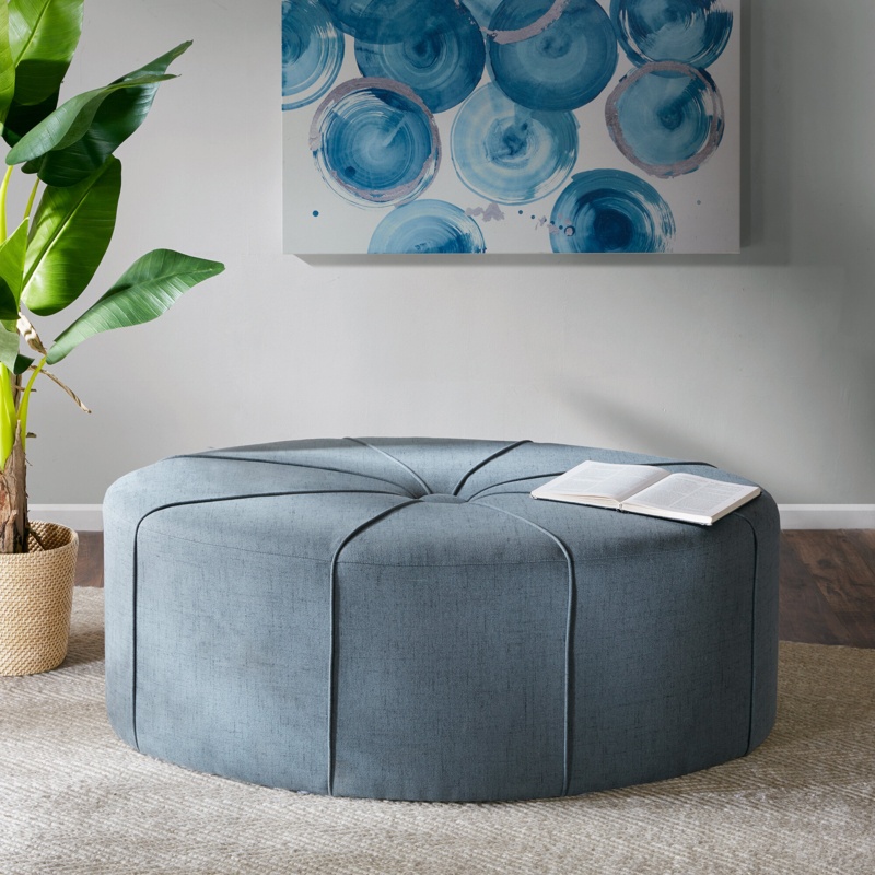 Christopher Tufted Oval Cocktail Ottoman