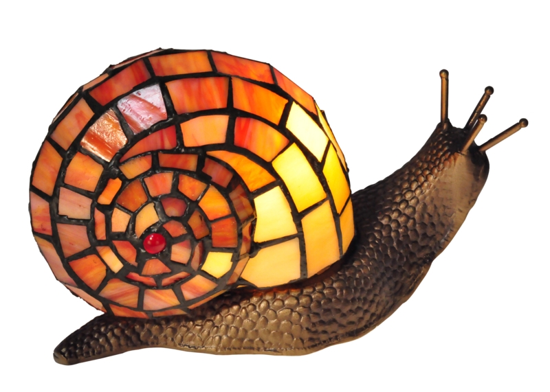 Hand Rolled Art Glass Shade Lamp