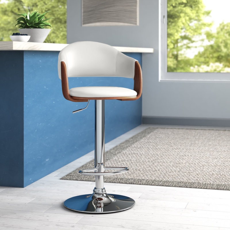 Claireville Swivel Adjustable Height Bar Stool