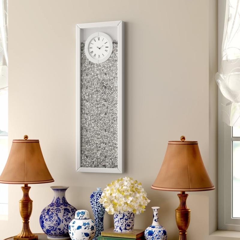 Crystal Enveloped Square Table Clock