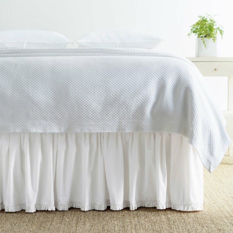 Cotton Bed Skirt with Flirty Ruffle