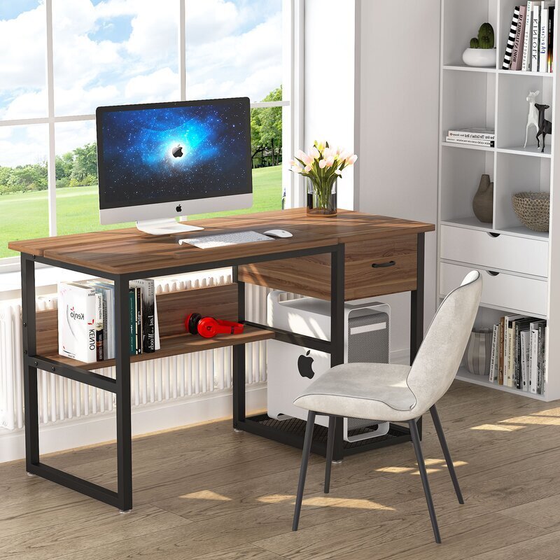 Classic style artist desk with storage
