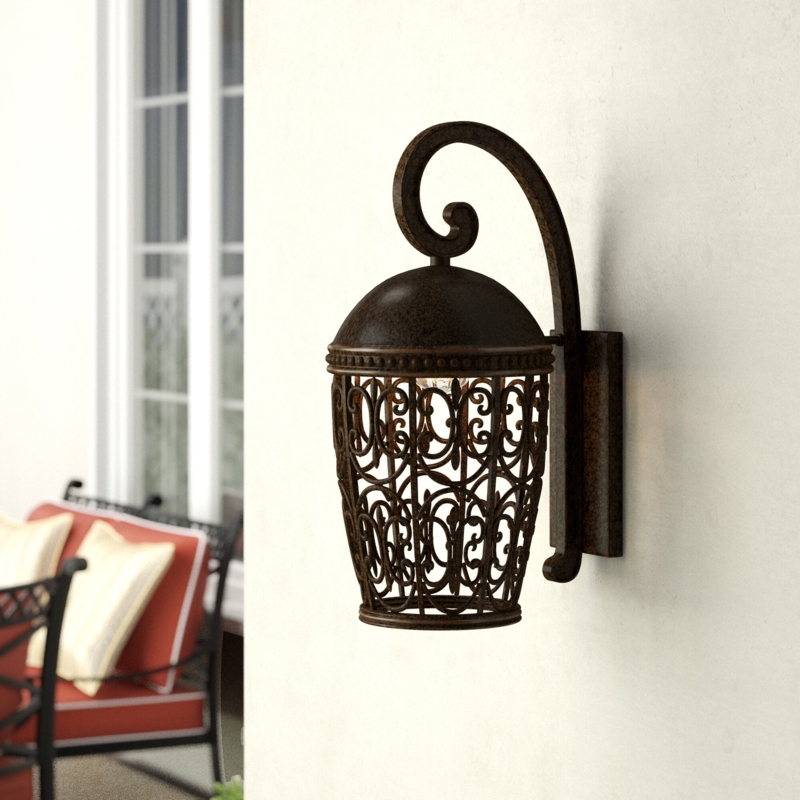 Traditional Burnt Umber Wall Lantern