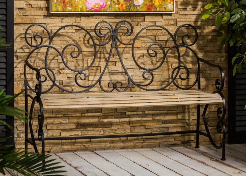 Claysville Metal Outdoor Bench