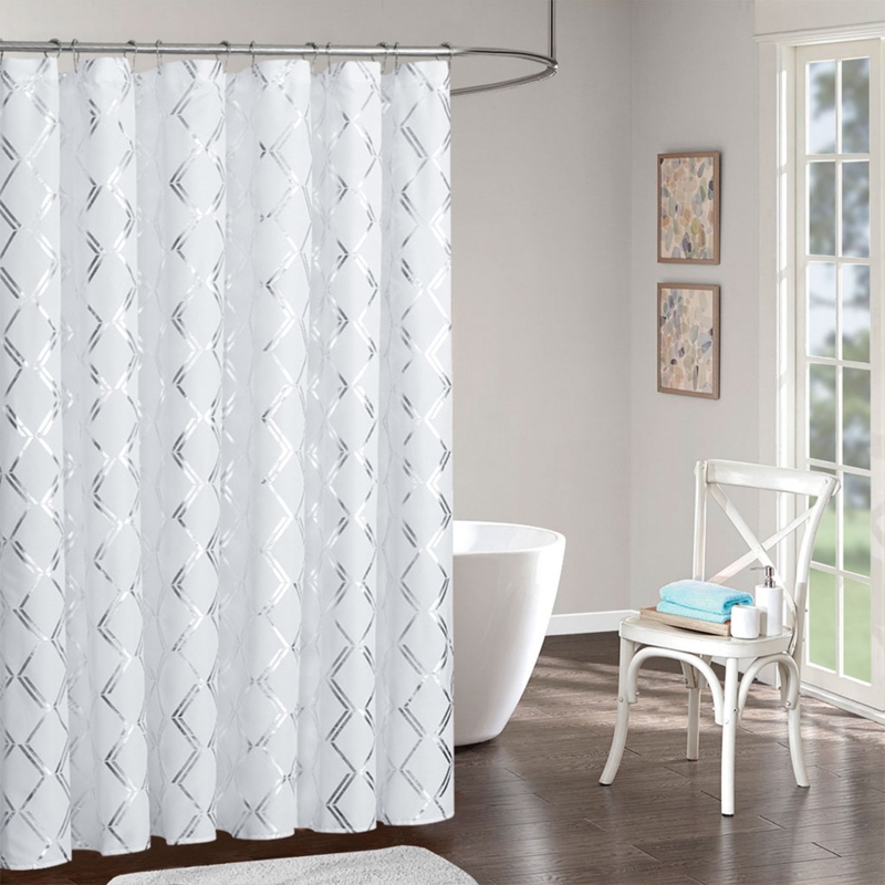 Glitter Foil Print Shower Curtain