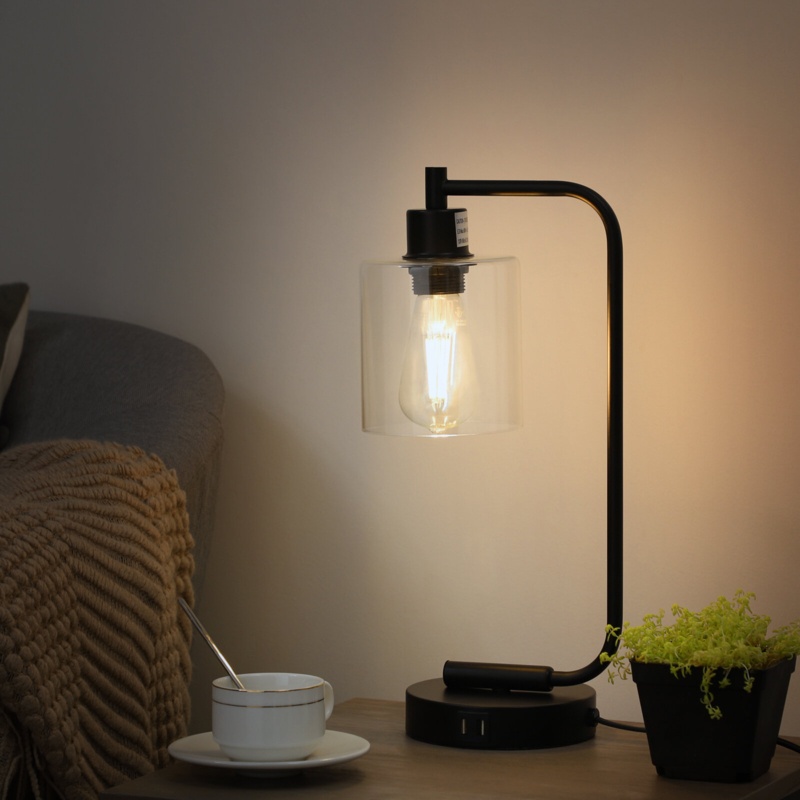 Cloutier Metal USB Table Lamp