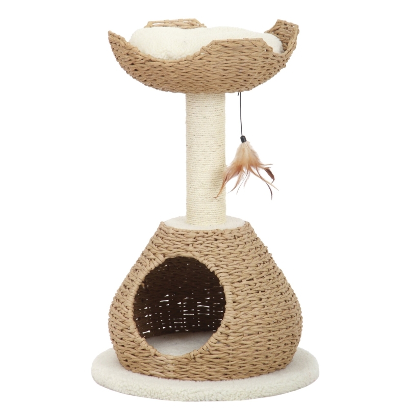 Cat Tree with Hand-Woven Condo and Sisal Rope