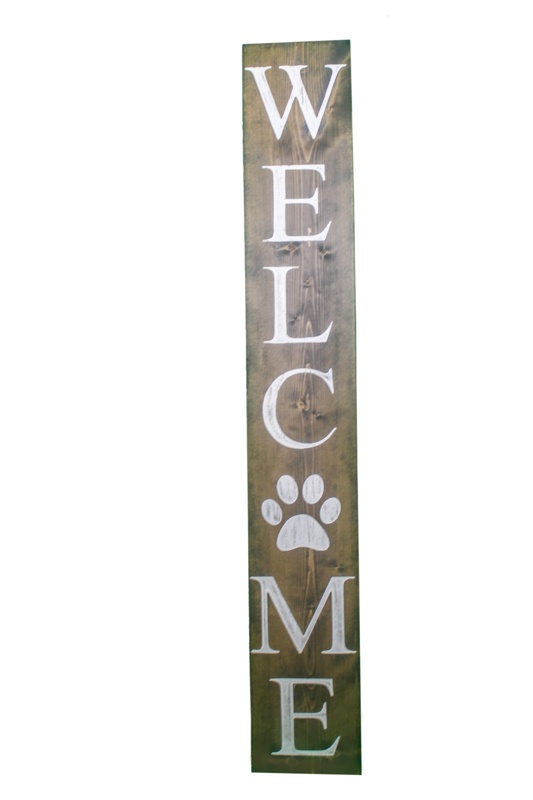 Coaldale Paw Print Welcome Sign