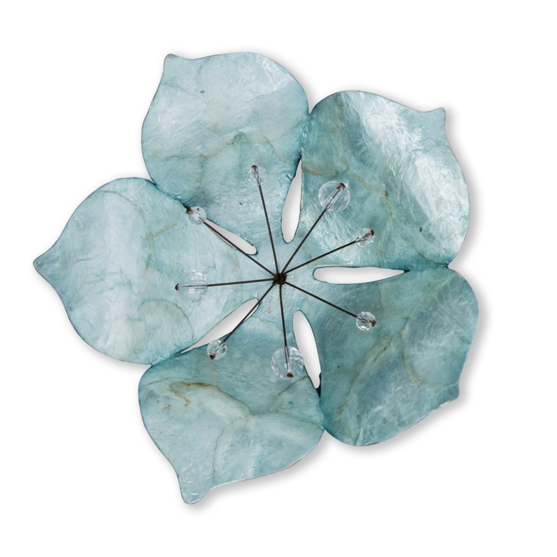 Coastal Metal Flower Wall Decor