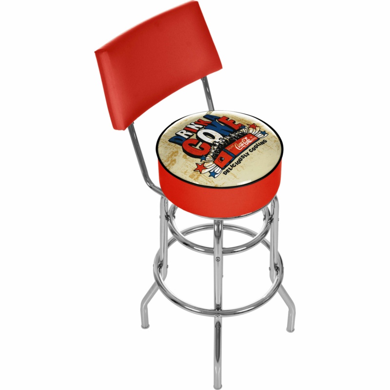 Coca Cola Brazil 31" Swivel Bar Stool