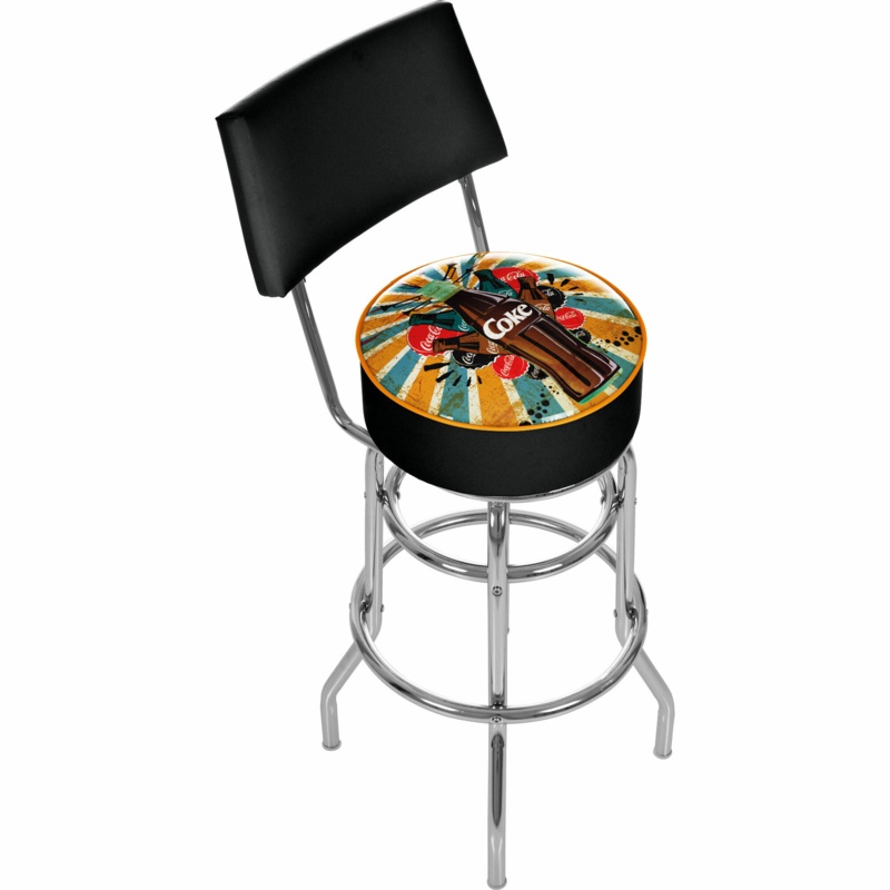 Coca Cola Brazil Swivel 31" Bar Stool