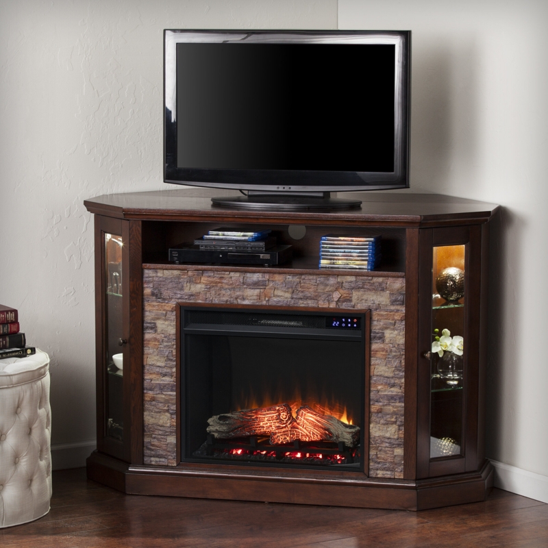 Espresso Electric Media Fireplace