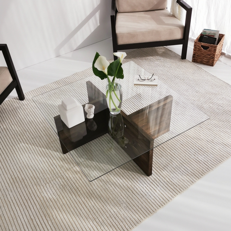Foldable Natural Wood Coffee Table