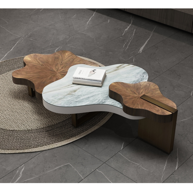 Industrial Wood and Metal Coffee Table