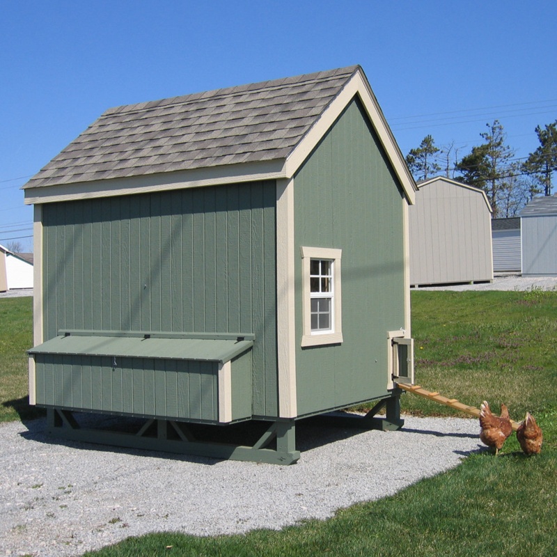 Backyard Chicken Coop with Nesting Bins