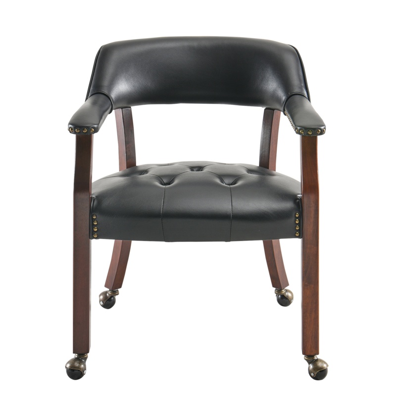 Color Tufted Fabric Arm Chair