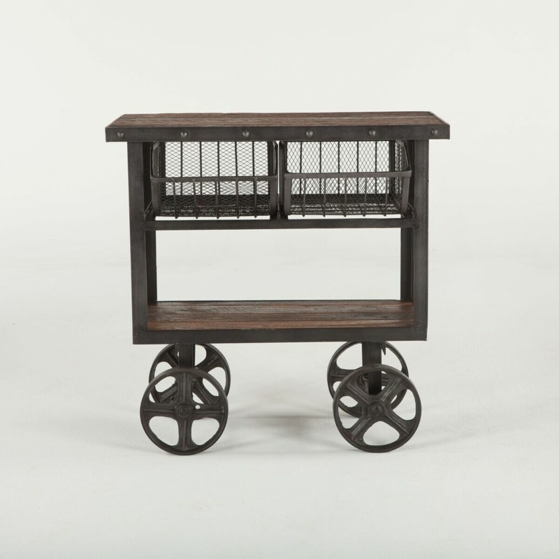 Columbiaville Reclaimed Teak Bar Cart