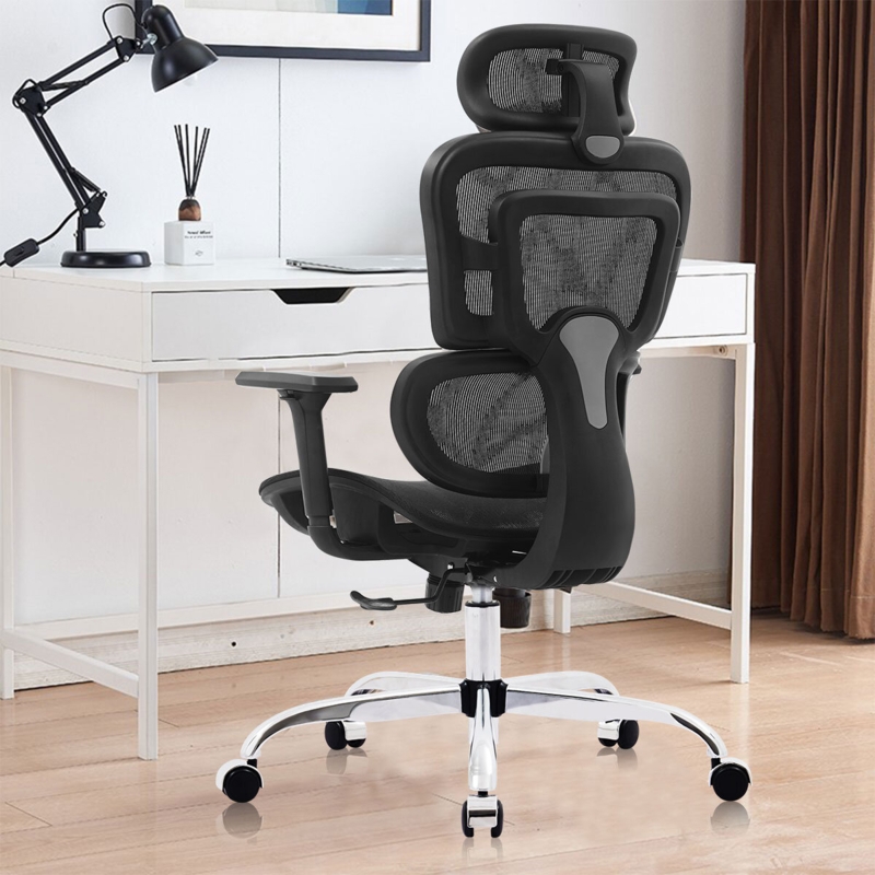 Ergonomic High-Back Office Chair with Adjustable Features