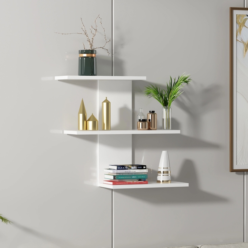 Three-Tier Floating Wall Shelf
