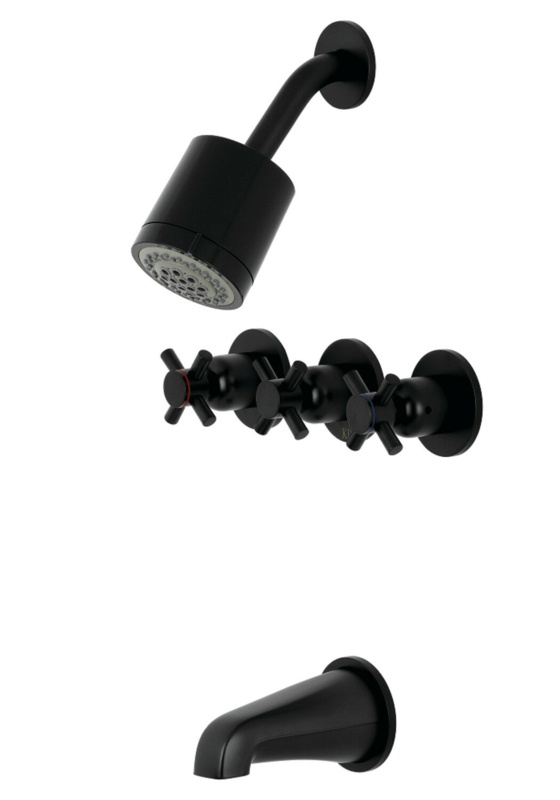 Concord 3-Handle Volume Control Tub and Shower Faucet with Rough-in Valve