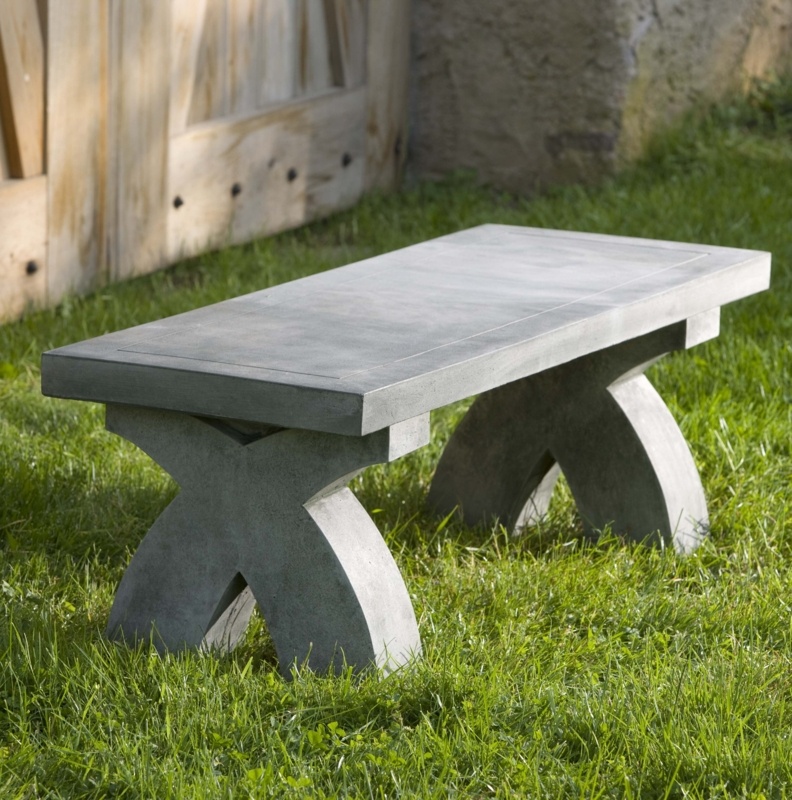 Elegant Cast Stone Garden Bench