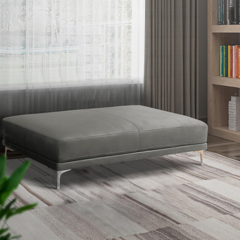 Contemporary Leatherette Ottoman