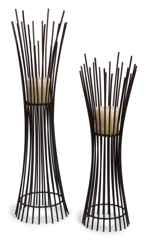 Contemporary Styled Metal Candlestick