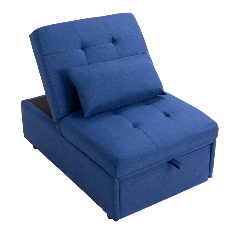 3-in-1 Convertible Sofa Bed with Wheels