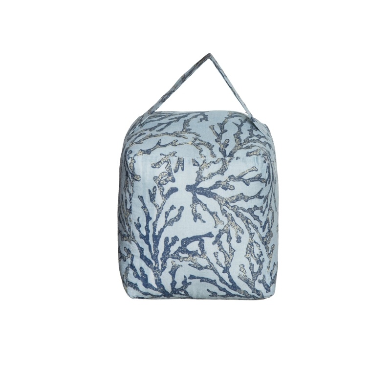Coral Fabric Weighted Floor Stop